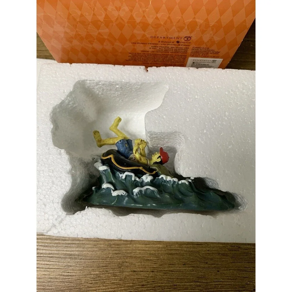 Dept 56 TUBING SOS Halloween Village 6007650 Swamp Shanty Tubing S.O.S.